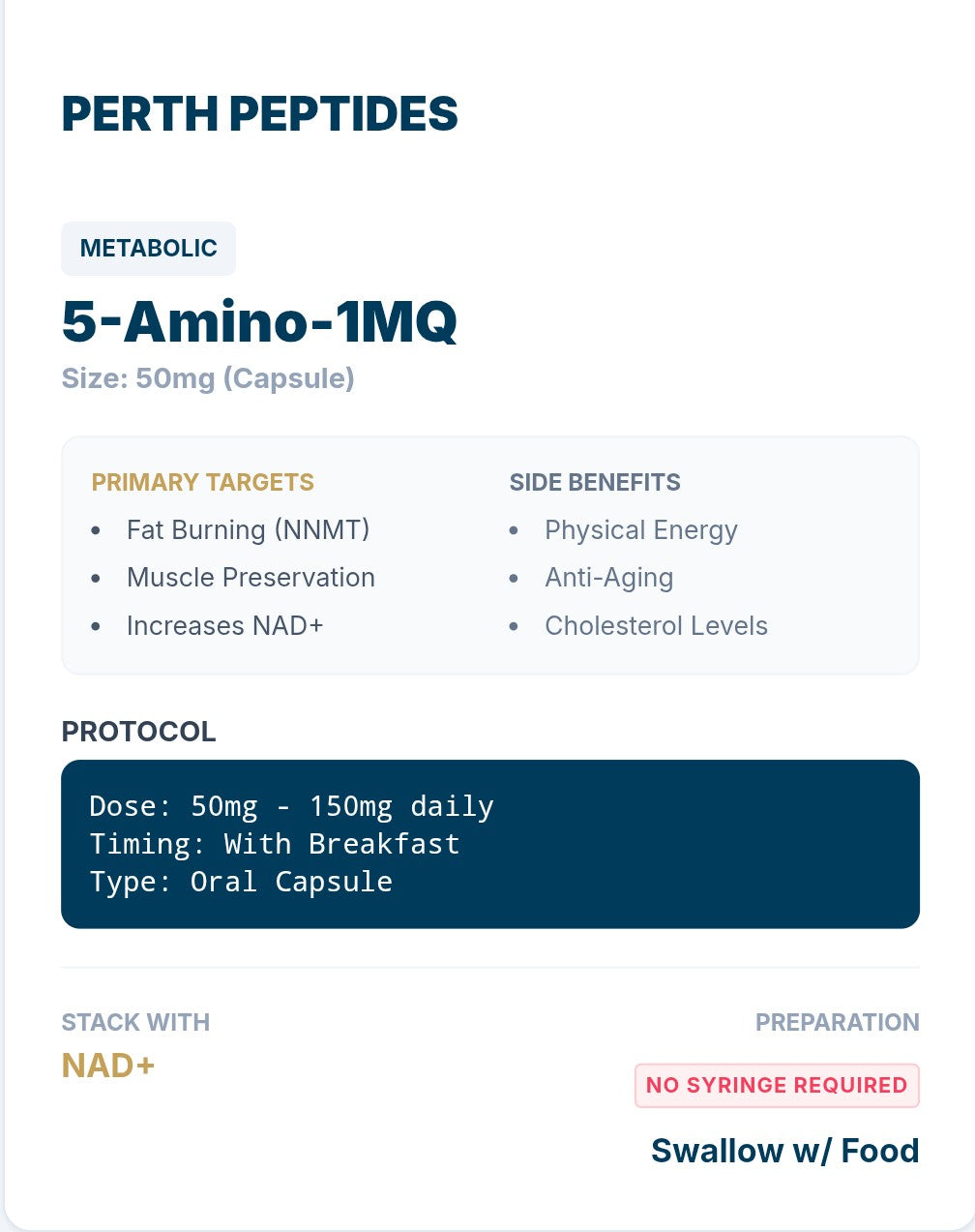 5-amino-1mq 50mg
