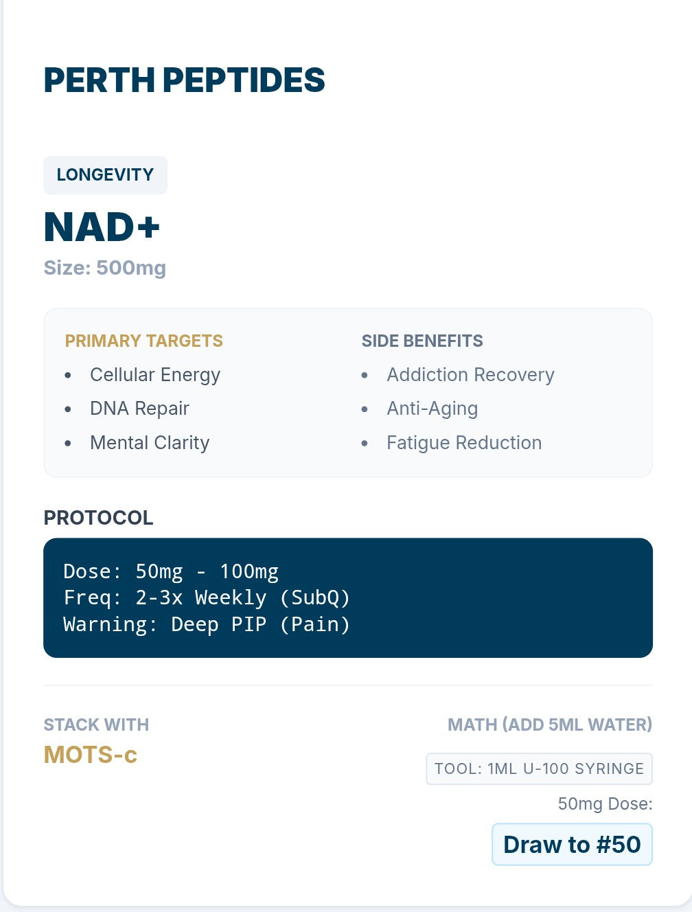 NAD+ 500mg